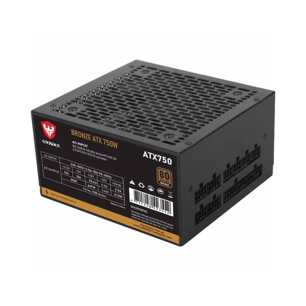 Anúncio: FUENTE DE ALIMENTACIÓN SATE ATX 750W BRONZE 80 PLUS MODULAR NEGRO