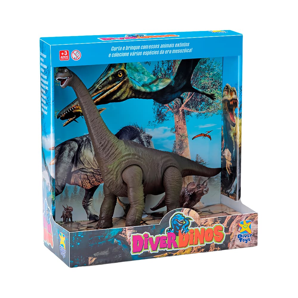Anúncio: FIGURA DE DINOSAURIO DIVERTOYS DIVER DINOS BRAQUIOSSAURO 8194