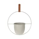 Anúncio: MACETA COLGANTE DE METAL KPM 041155 30 X 15 X 30 CM CREMA GRISÁCEO