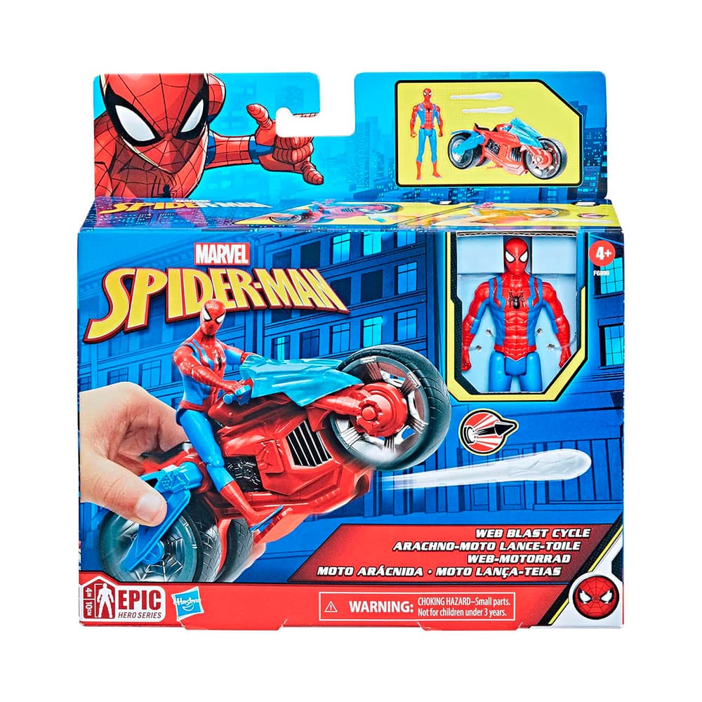 Anúncio: FIGURA CON VEHÍCULO HASBRO MARVEL SPIDER-MAN WEB BLAST CYCLE F6899