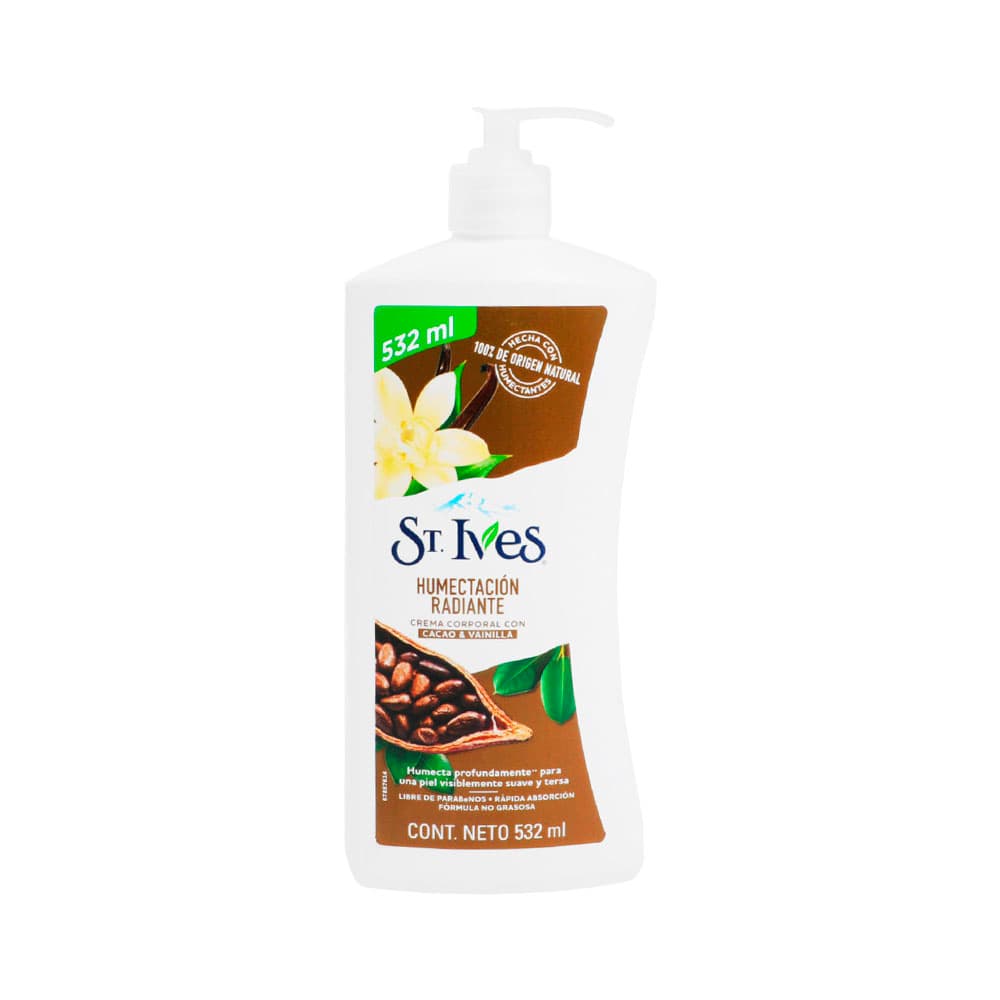 Anúncio: CREMA CORPORAL ST. IVES HUMECTACIÓN RADIANTE CON CACAO Y VAINILLA 532ML