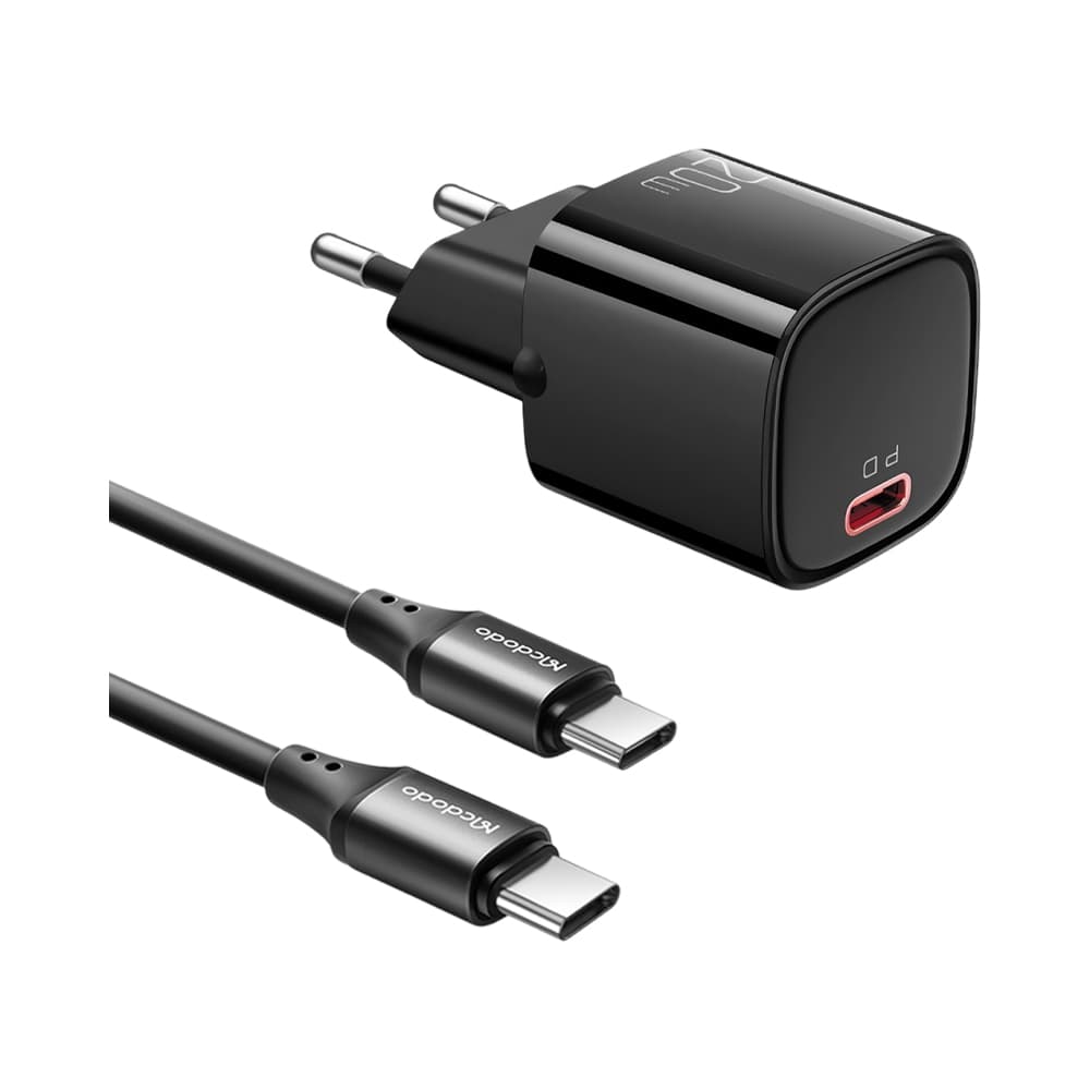 Anúncio: CARGADOR MCDODO NANO CH-4044 ADAPTADOR 20W + CABLE USB-C A USB-C NEGRO
