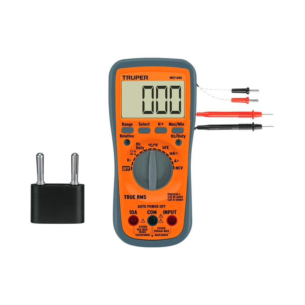Anúncio: MULTIMETRO PROFESIONAL TRUPER 100362 MUT-60A 750V 10A 40MOHM RMS AUTO RANGO