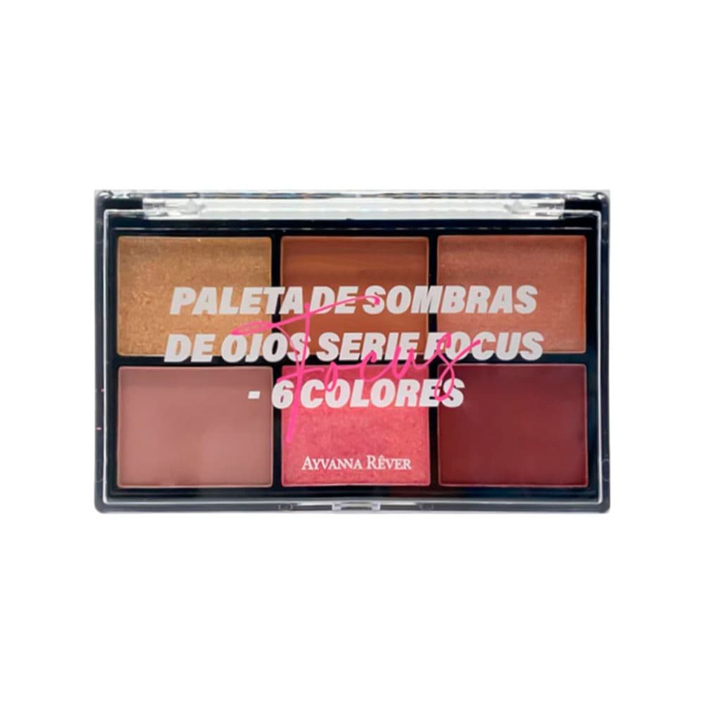 Anúncio: PALETA DE SOMBRAS AYVANNA SERIE FOCUS 6 COLORES 01 RASPBERRY RED 1.5GR
