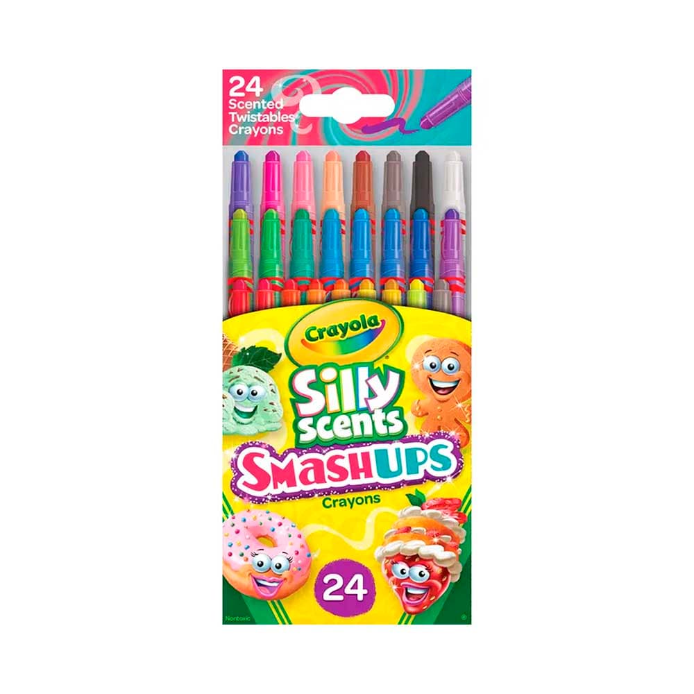 Anúncio: CRAYONES PERFUMADOS CRAYOLA MINI TWISTABLES SILLY SCENTS SMASH UPS 52-3470 24 UNIDADES