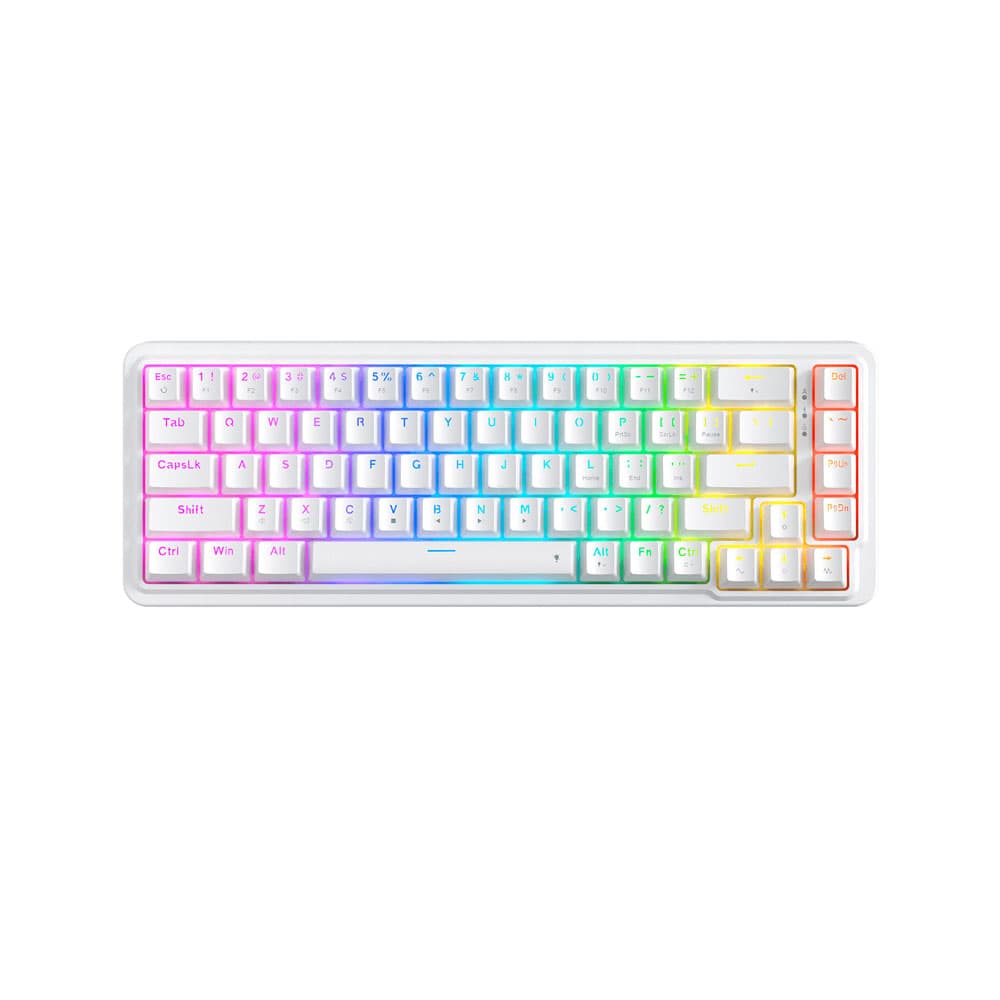Anúncio: TECLADO GAMER REDRAGON K709W-RGB NOVA BLANCO