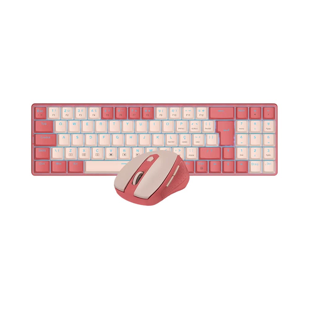Anúncio: KIT TECLADO + MOUSE REDRAGON BS-8772 RP ROSADO