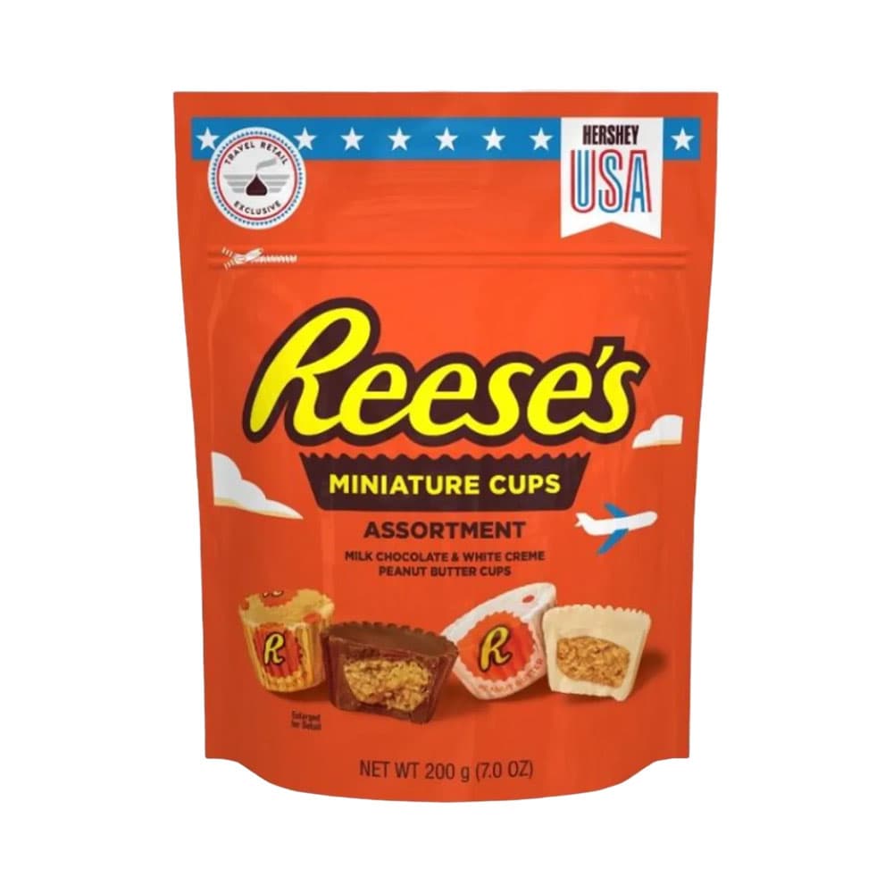 Anúncio: CHOCOLATE HERSHEYS CUPS DE MANTEQUILLA DE MANÍ MIX MILK & WHITE 200G