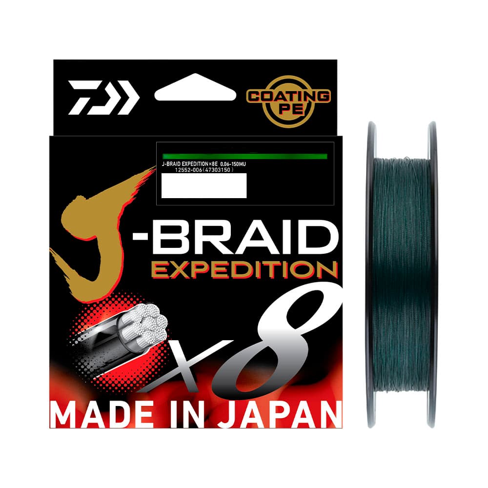 Anúncio: HILO DE PESCA DAIWA J-BRAID EXPEDITION X8 31KG 0.32MM 300M GREEN