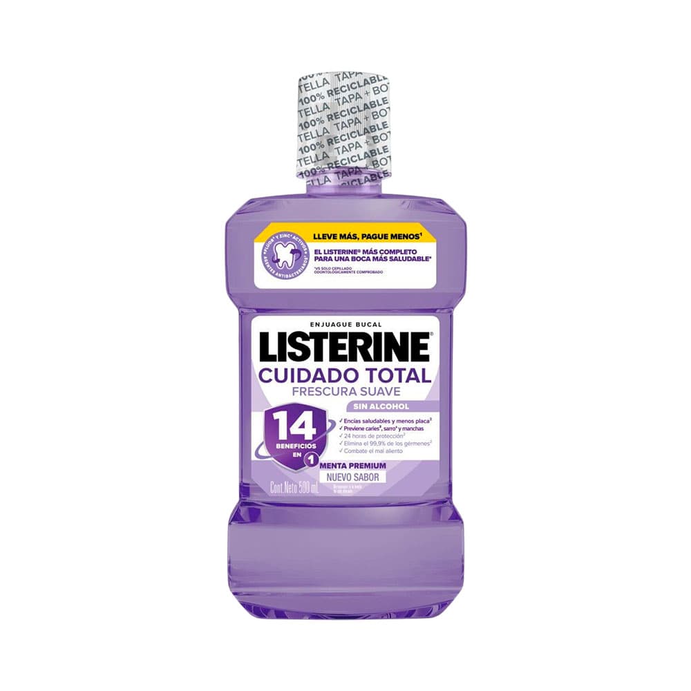 Anúncio: ENJUAGUE BUCAL LISTERINE CUIDADO TOTAL ZERO 500ML