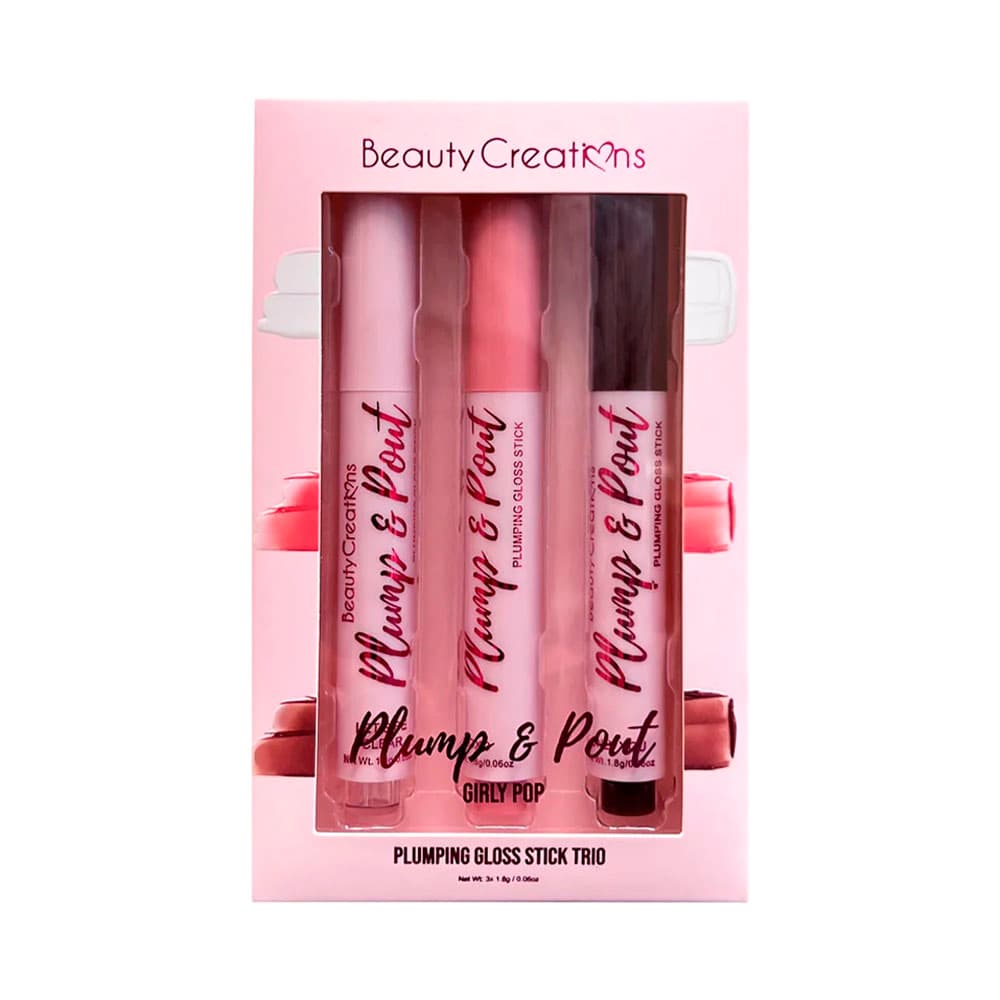 Anúncio: SET DE COSMÉTICOS BEAUTY CREATIONS GLOSS STICK TRIO GIRLY POP 3 PIEZAS