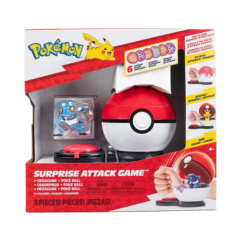 Anúncio: KIT DE JUEGO POKÉMON SURPRISE ATTACK GAME CROAGUNK + POKÉ BALL PKW3719
