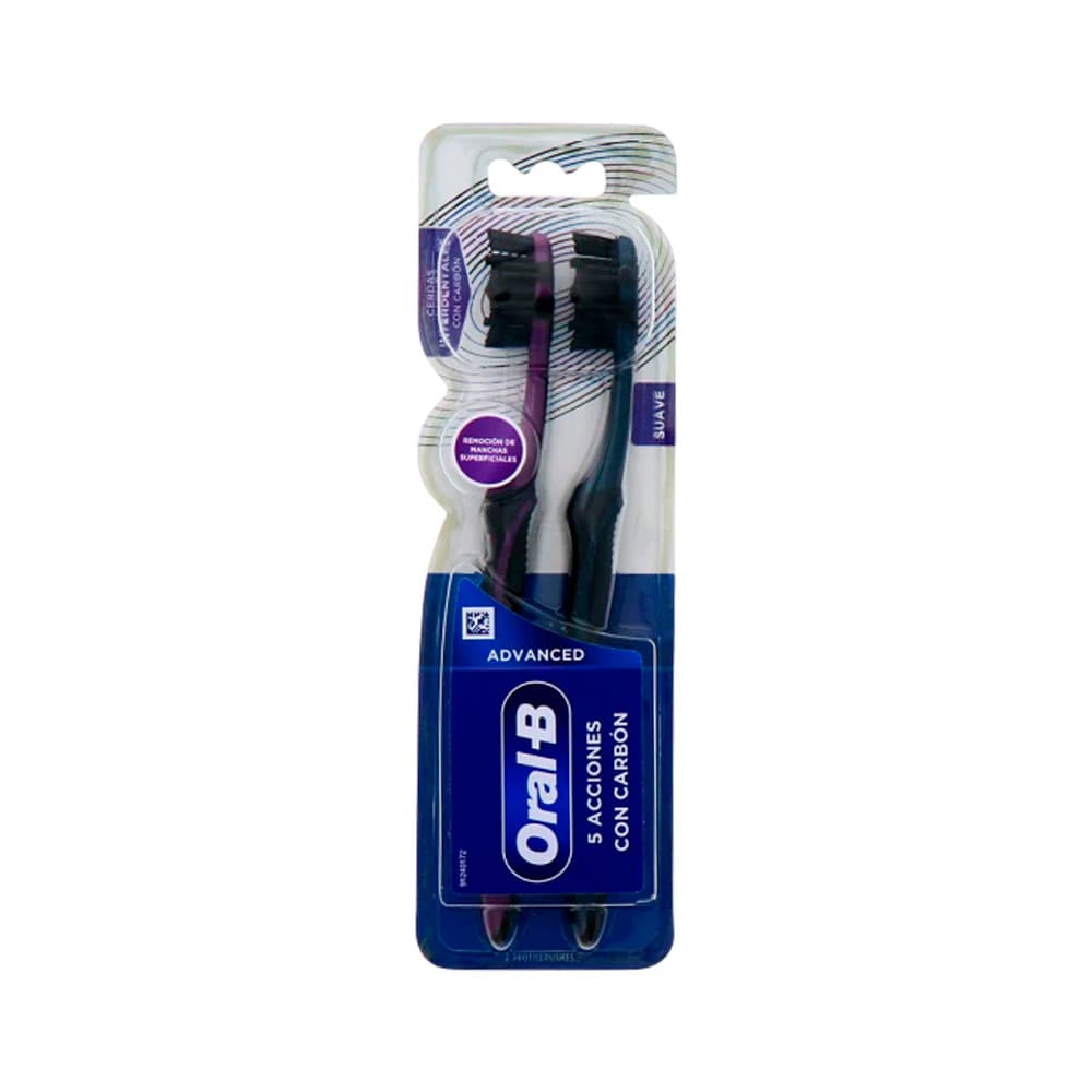 Anúncio: CEPILLO DENTAL ORAL B ADVANCED 5 ACCIONES CON CARBÓN BLACK 2 PIEZAS.