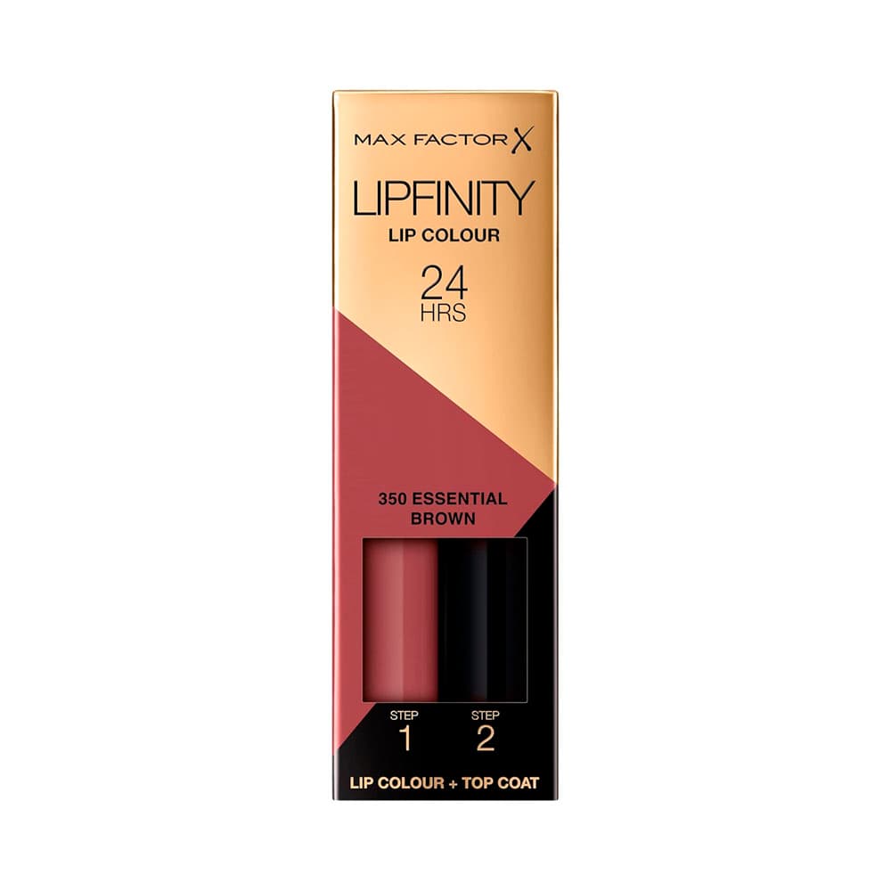 Anúncio: SET DE COSMÉTICOS MAX FACTOR LIPFINITY 24HS 350 ESSENTIAL BROWN 2 PIEZAS