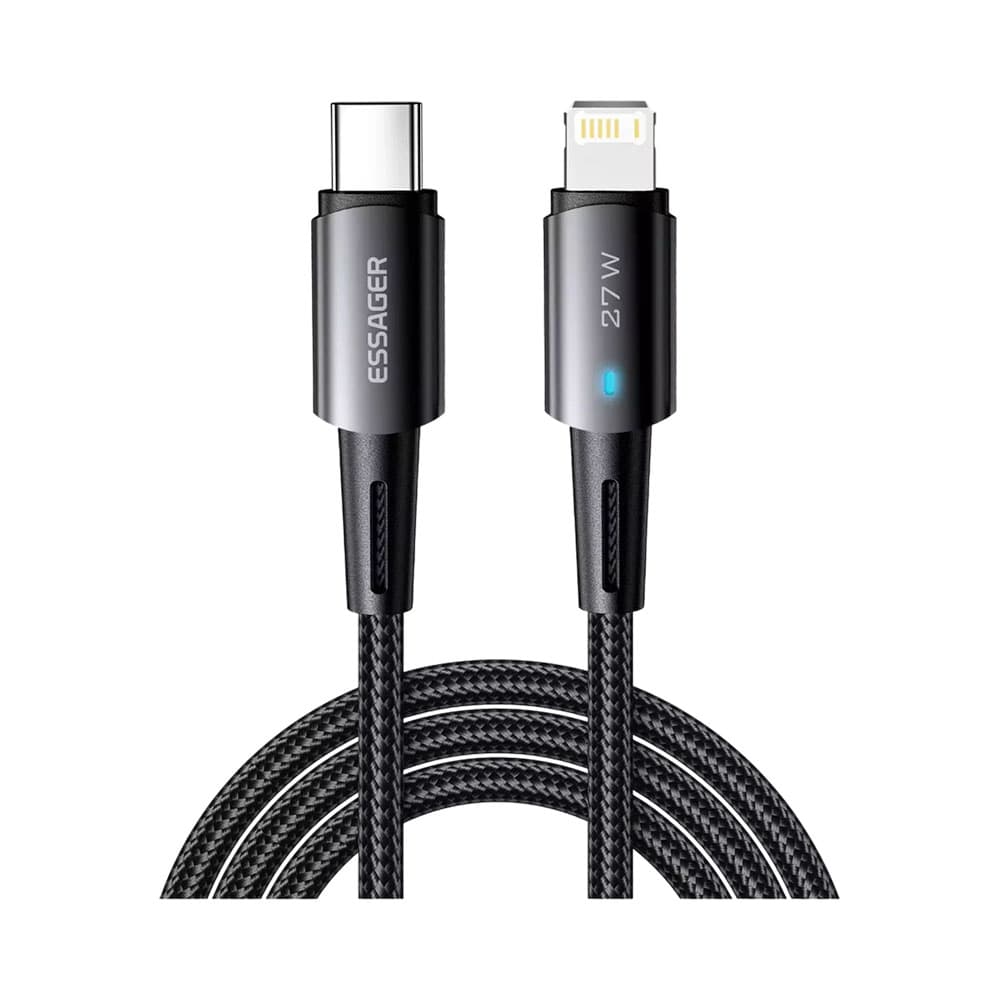 Anúncio: CABLE ESSAGER CGC01 USB-C A LIGHTNING 3M 27W