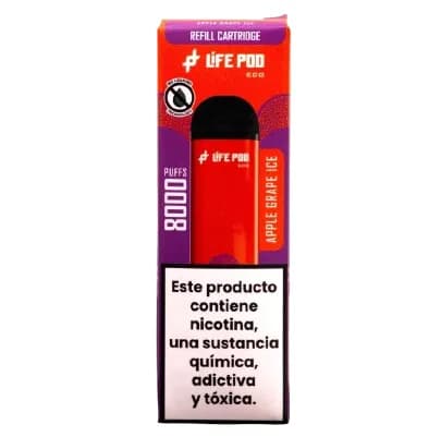 Anúncio: Life Pod Vaper Desechable Eco Cartridge 8000PUFF Apple Grape Ice