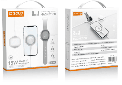 Anúncio: A'gold Cargador Magnetico PRO BTE-56 3EN1 15W (anatel) White