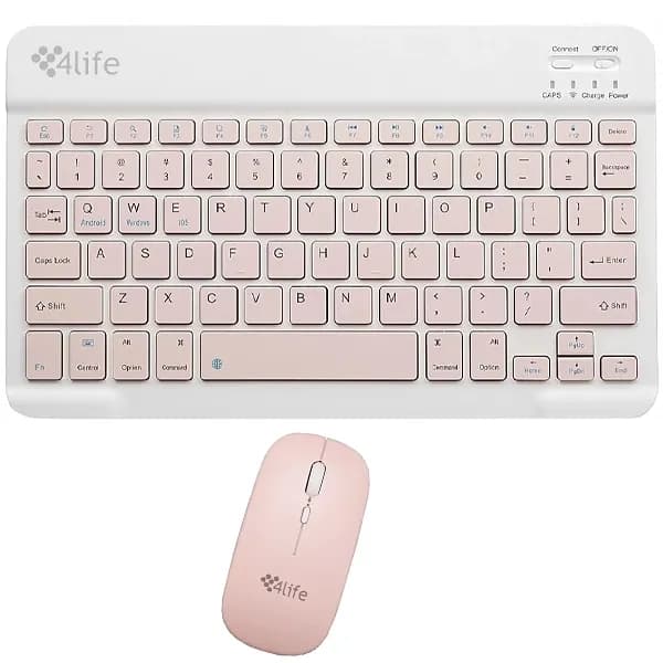 Anúncio: 4LIFE Kit Teclado+mouse Wireless FL030PK Pink