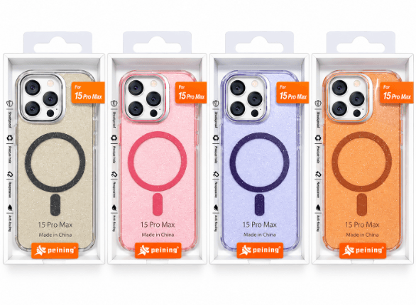 Anúncio: Peining Capa iPhone 15 PRO MAX Magsafe Sparkle Colores Varios