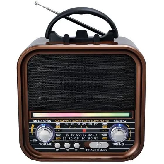 Anúncio: Megastar Radio Portatil RX720BTW 600W Sd/usb/bloetooth Marron