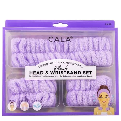 Anúncio: Cala Kit Diademas Y Muñequeras Super Soft&comfor Plush Lavender