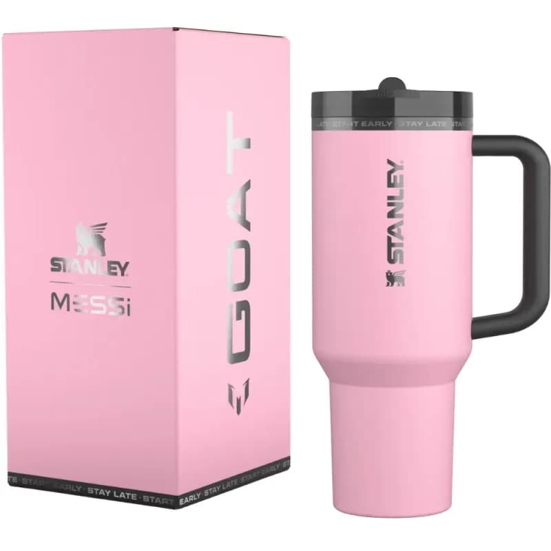 Anúncio: Stanley Vaso Tumbler Quencher Messi Goat 1.18L Rosa