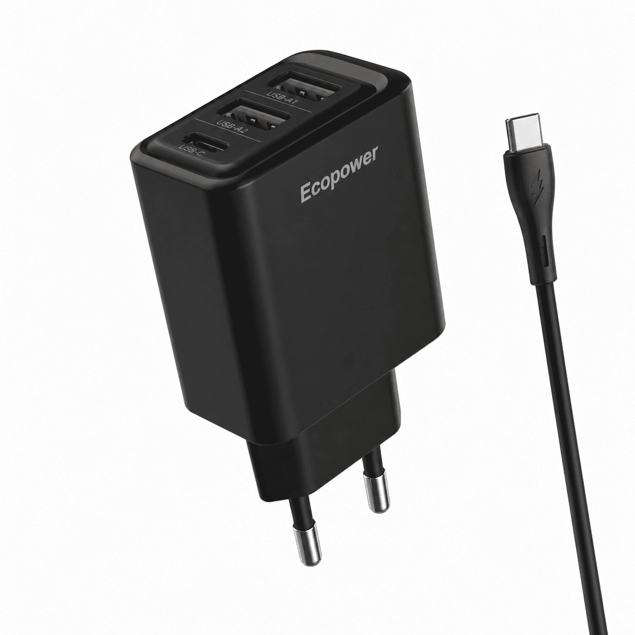 Anúncio: Ecopower Cargador EP-7043 Usb-c/usb-a 10W Negro