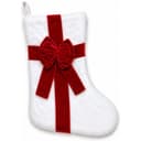 Anúncio: Original Adorno Navideño Bota Con Lazo MZ-721 Blanco/rojo 20X45X26CM