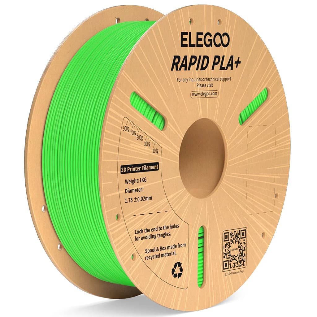 Anúncio: Elegoo Filamento Rapid Pla+ P/impresora 3D 1KG/1.75MM Green