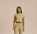 Anúncio: Live Camiseta Cropped Softgreen Fem 61882 Verde (t) L