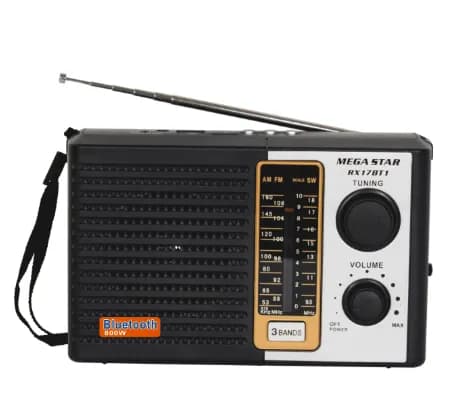 Anúncio: Megastar Radio Portatil RX17BT1 Am/fm/bt/recargable