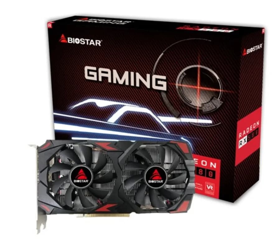 Anúncio: Biostar Placa De Video Gaming Radeon RX580 2048SP 8GB Black