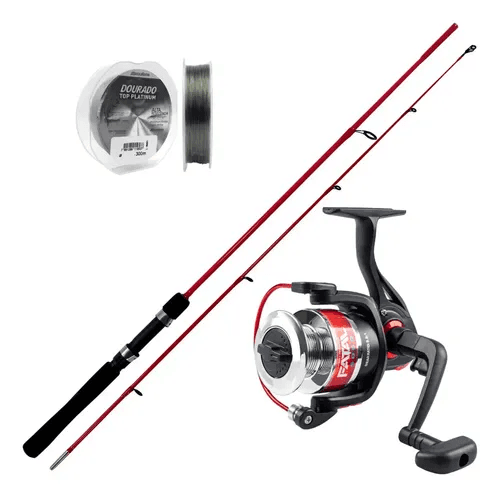Anúncio: Top Fishing Kit Vara Game 4000 15-30LB 1.65M+CARRETILLA Game 4000 Red