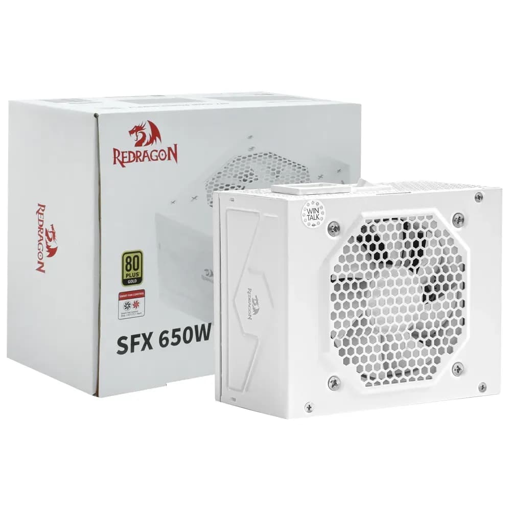 Anúncio: Redragon Fuente Sfx 650W GC-PS014W 80 PLUS Gold Atx Full Modular White
