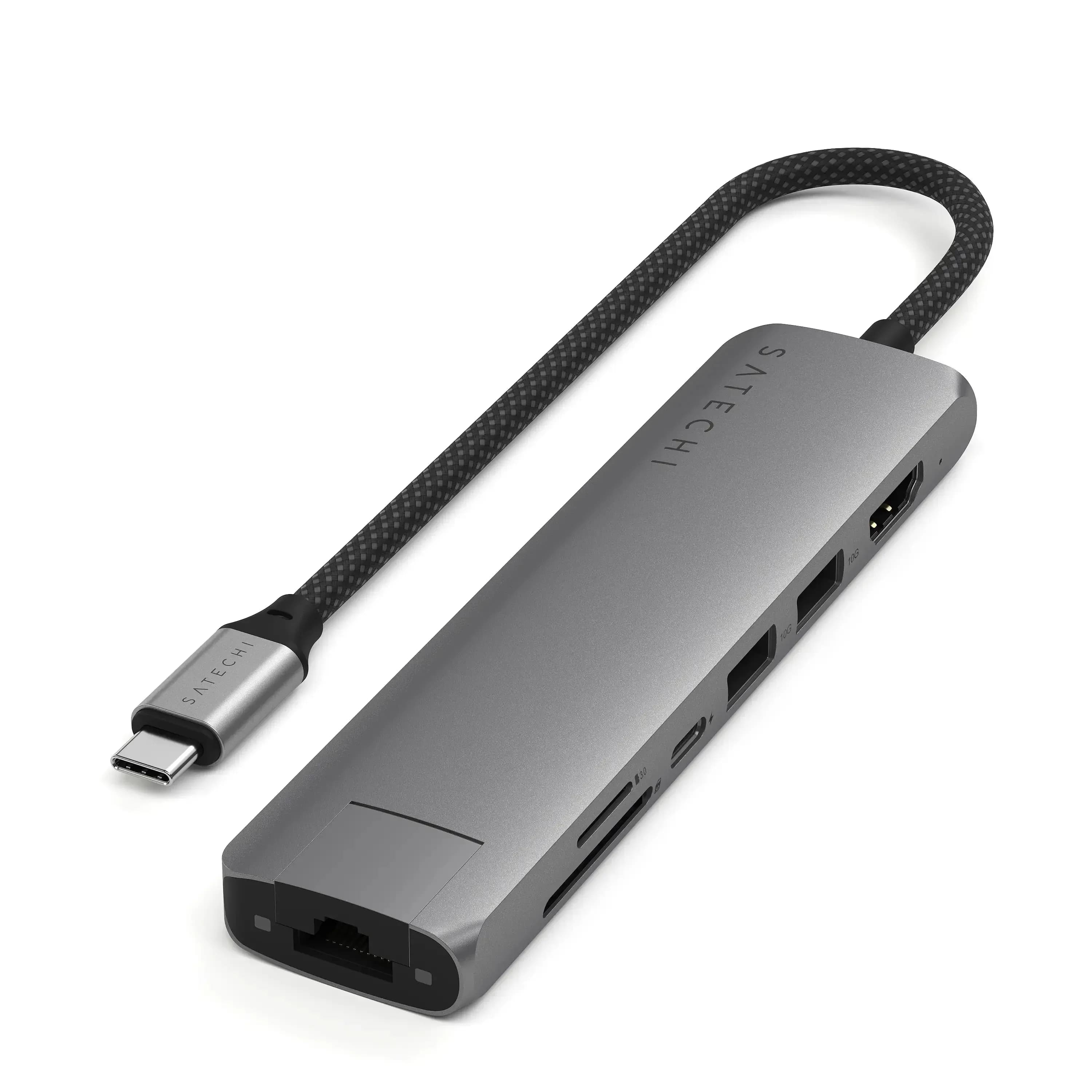 Anúncio: Satechi Hub ST-P7SM USB-C 7IN1 Slim Multiport Adapter Ethern S.gray