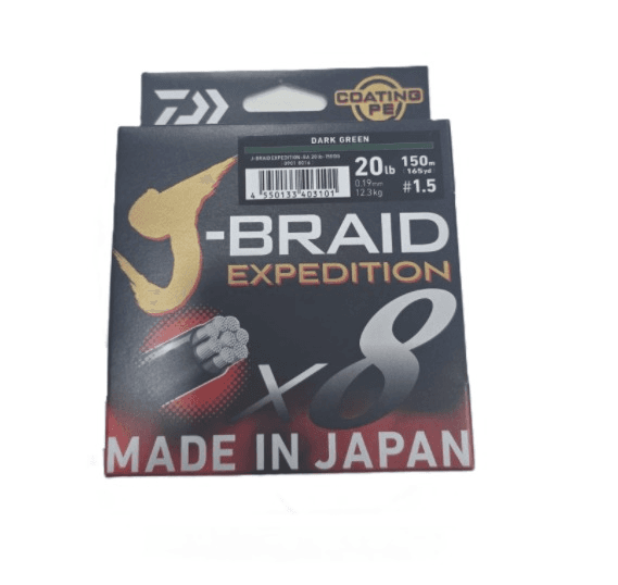 Anúncio: Daiwa Linea J-braid X8 20LB 150M 0.19MM Dark Green