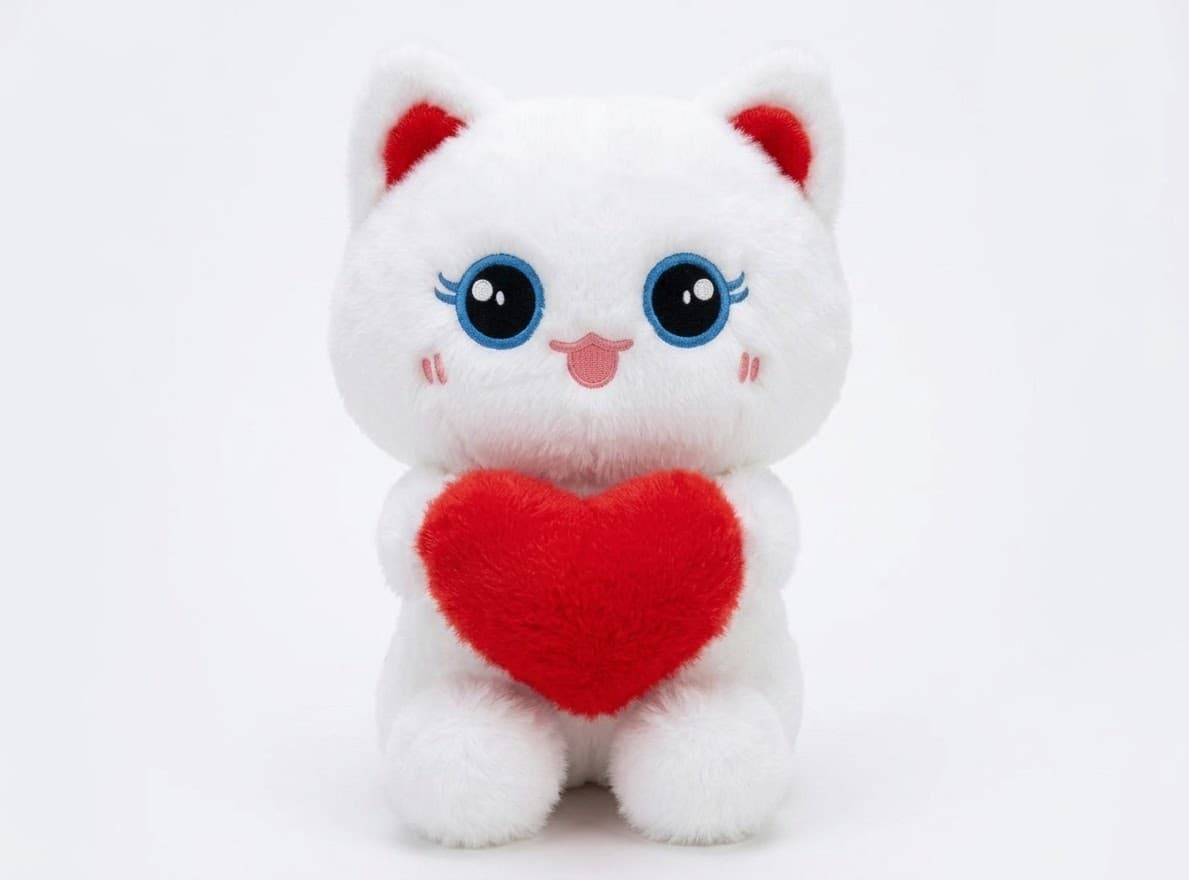 Anúncio: K.k Toys Peluche Gato Con Corazon K57315 21CM Blanco
