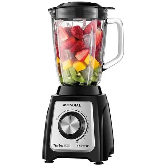 Anúncio: Mondial Licuadora L-1400-GI Turbo 1400W/12VEL/220V/JARRA Vidrio Negro