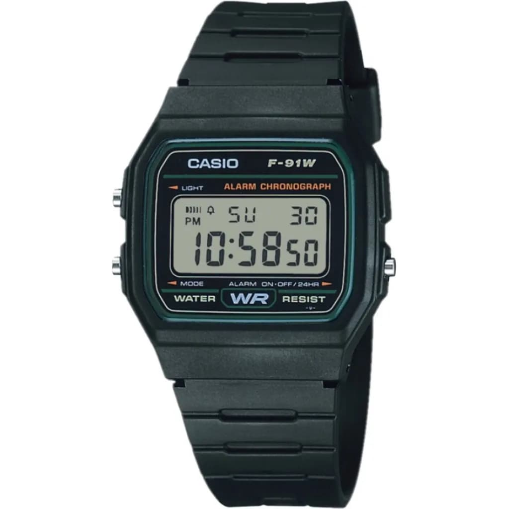 Anúncio: Casio Reloj Masc F-91W-3DG Verde/negro + Estuche
