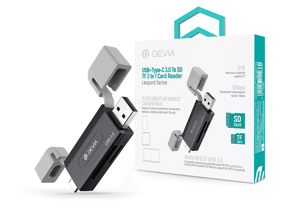 Anúncio: Devia Adaptador Usb-c/usb-a 3.0 Negro