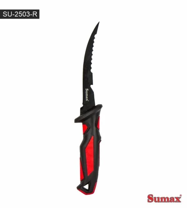 Anúncio: Sumax Cuchillo De Pesca SU-2503-R Acero Inox Rojo
