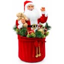 Anúncio: Original Adorno Navideño Papa Noel En Cesta D/regalo MZ-762 C/pila Luces+musica