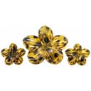 Anúncio: Original Hebilla Set Piraña Con Diseño De Flor K64352-3 Amarillo 3PCS