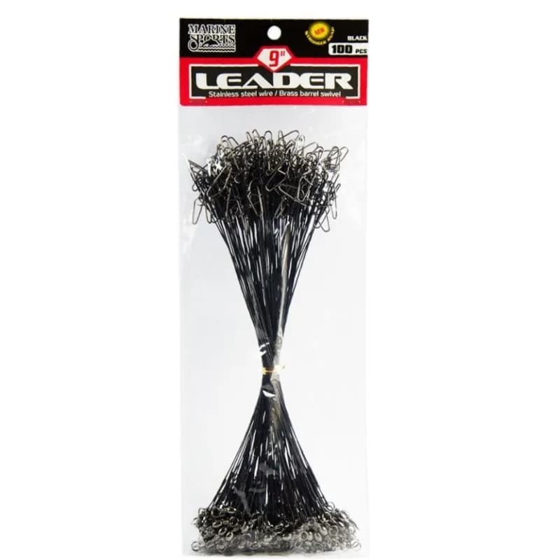 Anúncio: Marine Chicote Leader 20LB 4" 10CM C/100PCS Blacknickel