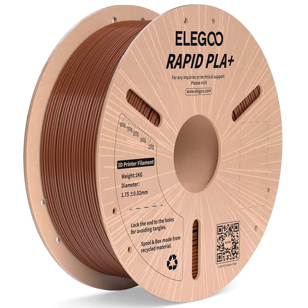 Anúncio: Elegoo Filamento Rapid Pla+ P/impresora 3D 1KG/1.75MM Brown