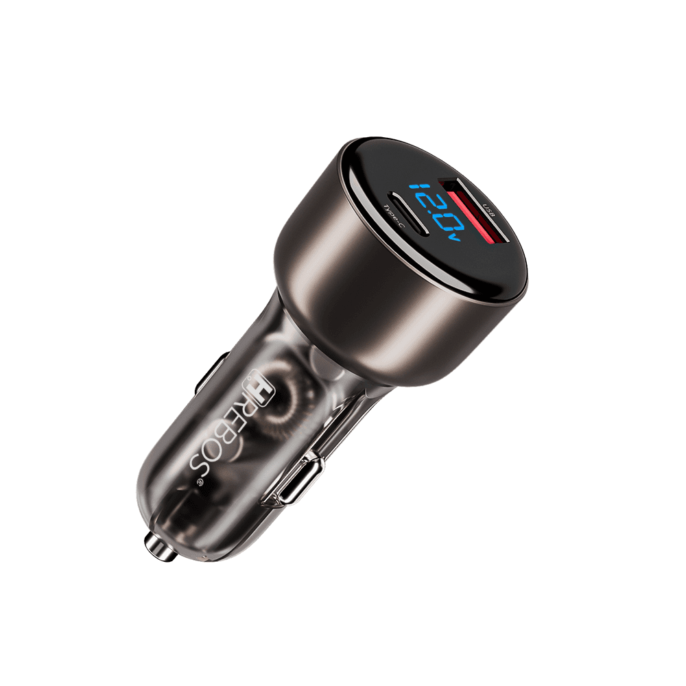 Anúncio: Hrebos Cargador Vehicular CRV-501C C/cable USB-C A USB-C 48W Black