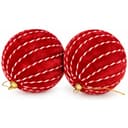 Anúncio: Original Adorno Navideño Esferas MZ-746 2PCS Rojo C/hilo Blanco 10CM