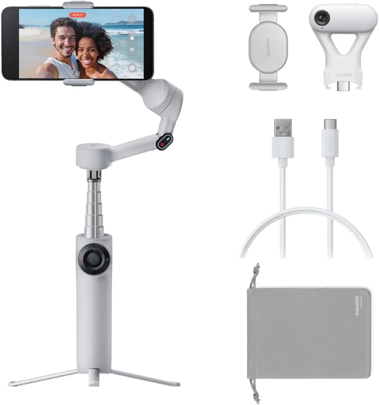 Anúncio: INSTA360 Estabilizador Flow 2 Ai Tracker Kit Cinsabqa Gray