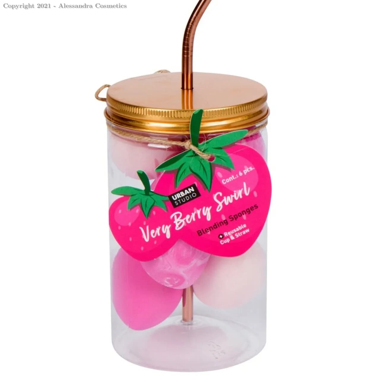 Anúncio: Cala Esponja Urban Studio Very Berry Swirl 6PCS Rosa