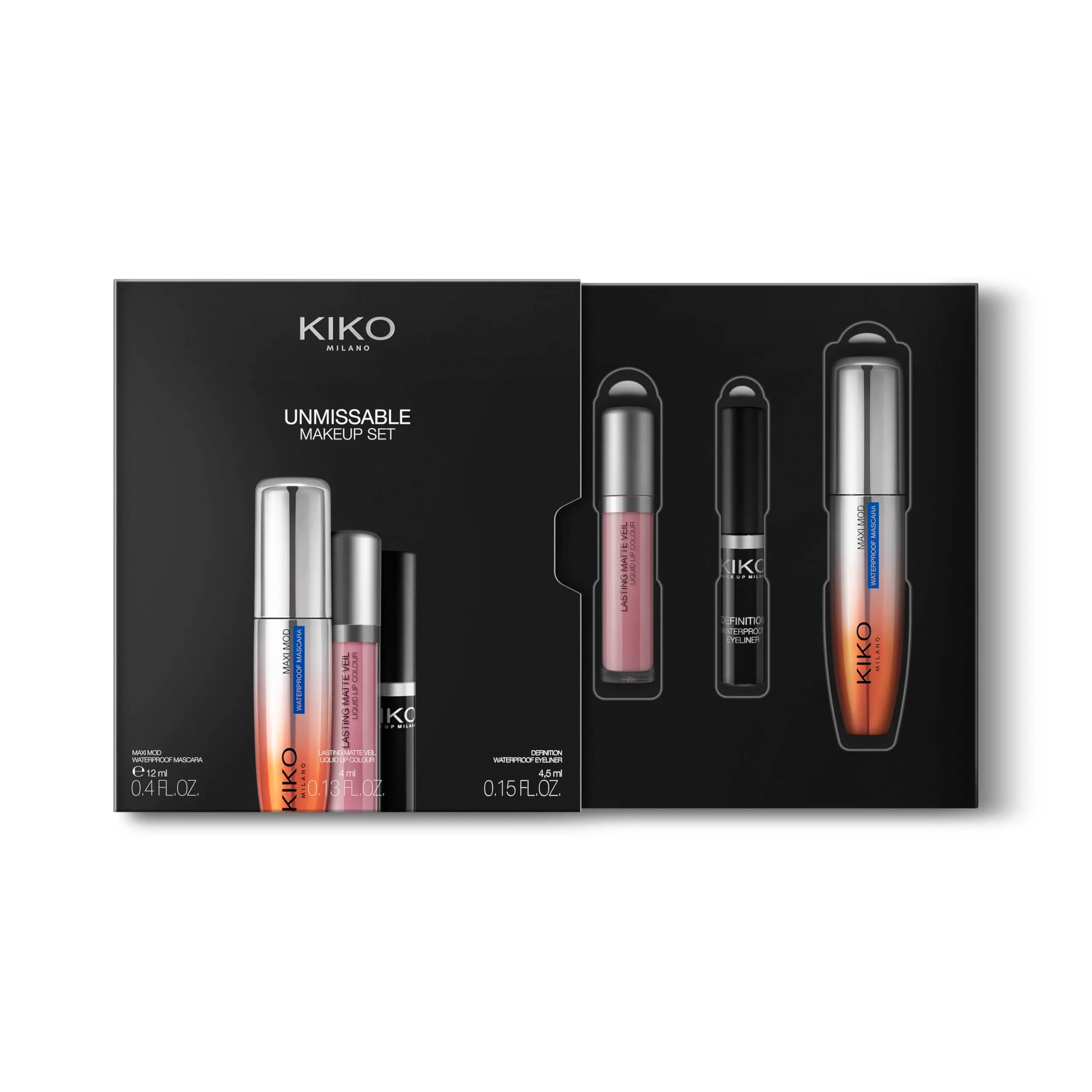 Anúncio: Kiko Milano Kit Unmissable Mascara 12ML+LIP 4ML+DELINEADOR 4.5ML